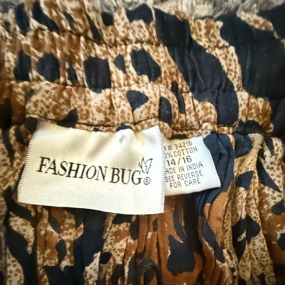 Fashion Bug Brown and Black Maxi Pleated Skirt - Picture 3 of 5